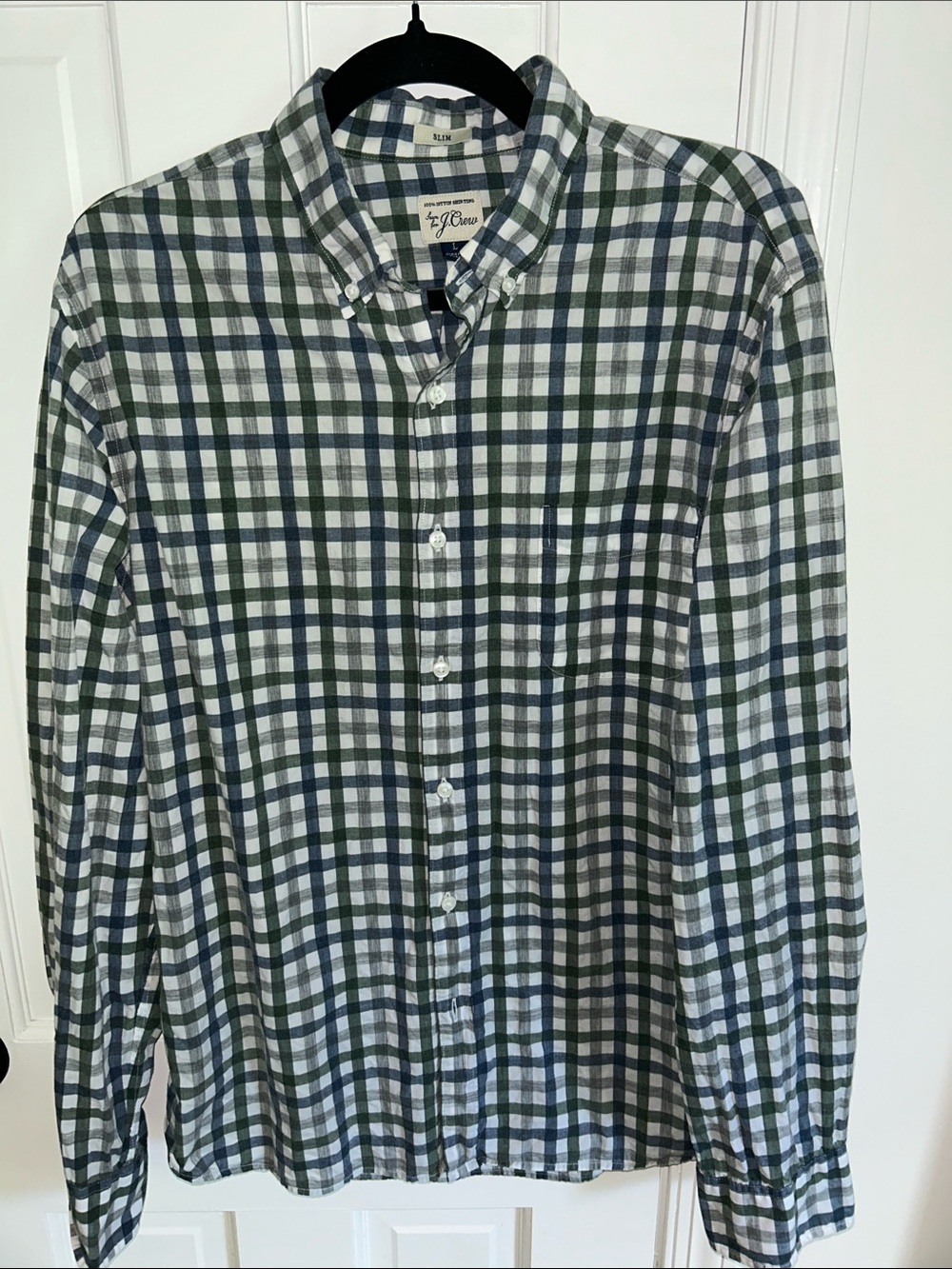 J. Crew Green & Blue Plaid Button-Down Shirt